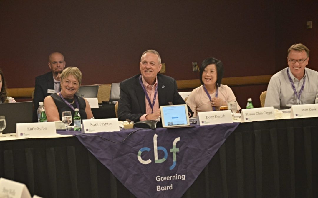 Members of the CBF governing board at a meeting