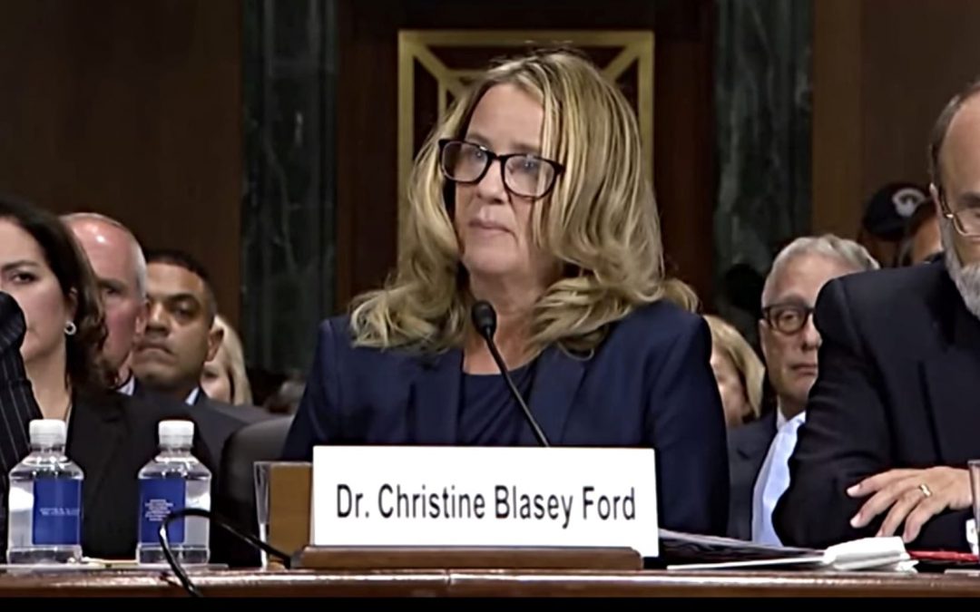 Christine Blasey Ford testifying