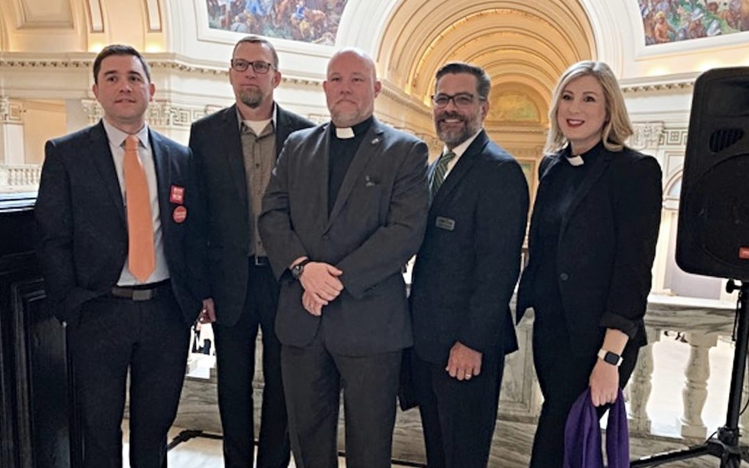 Clergy at a rally at the Oklahoma Capitol building