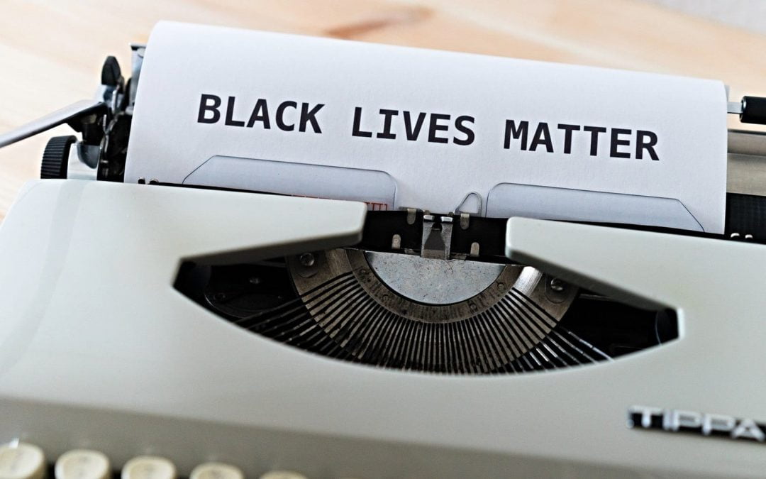 Black Lives Matter on typewriter
