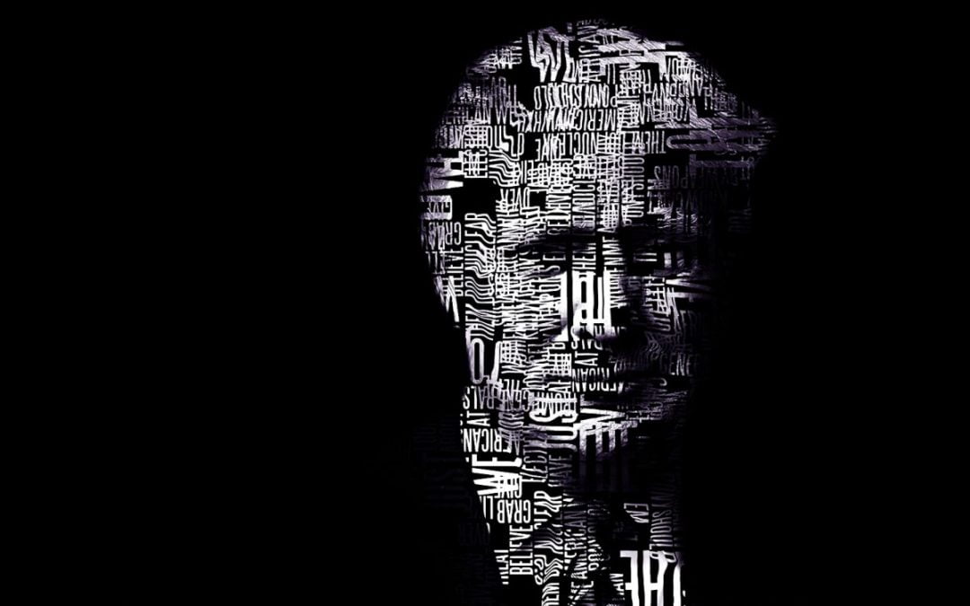 Donald Trump made out of words