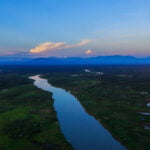 An aerial photo of Hukawng Valley in the Kachin State of Myanmar (Burma).
