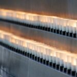 Rows of candles that were part of a memorial to commemorate International Holocaust Remembrance Day in 2013.