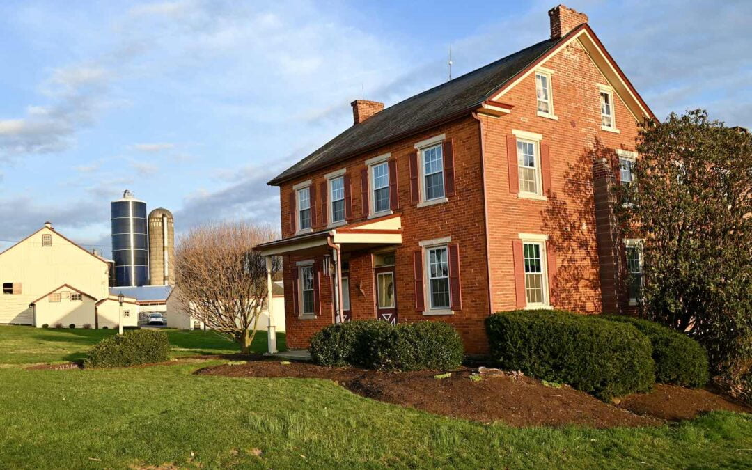 A red-brick home in Amish country in Pennsylvania.