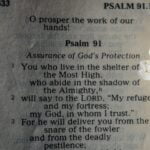 A photo of a Bible open to Psalm 91.