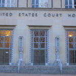 The exterior of the Eldon B Mahon Courthouse in Fort Worth, Texas, which houses the United States District Court for the Northern District of Texas.