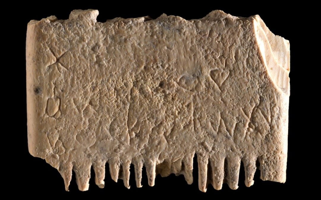 A 17th century BCE inscription in Porto-Canaanite script from Lachish, incised on an ivory lice comb.