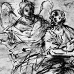 Giacomo Cavedone’s drawing titled, “The Angel Speaking to Joseph.”
