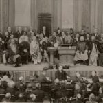 A black-and-white image showing participants at the first Parliament of the World's Religions held in Chicago in 1893.