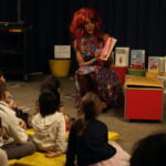 Drag Queen storytime starring Bardada de Barbades at the Grande Bibliothèque in Montreal.