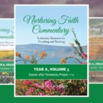 A promotional graphic for Year A, Volume 3 of the Nurturing Faith Commentary Series.