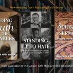 Three book covers next to each other for newly available titles from Nurturing Faith Books.