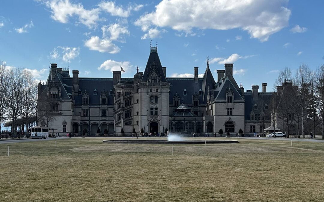The exterior of the Biltmore Estate.
