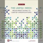 The cover of a report on charitable giving to LGBTQ+ organizations in the U.S.