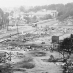 Tulsa’s Greenwood district after the race massacre in June 1921.