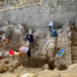 An archaeological dig in Tel Shimron, Israel.
