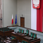 A photo of the Polish Parliament debate room