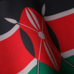 A close-up photo of a Kenyan Flag.