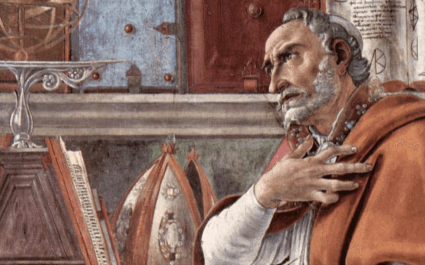A fresco of Augustine of Hipp.