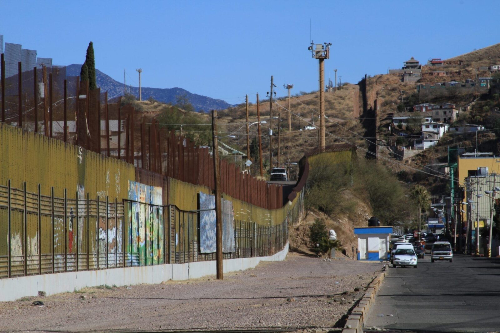 A section of the border wall between the U.S. and Mexico.