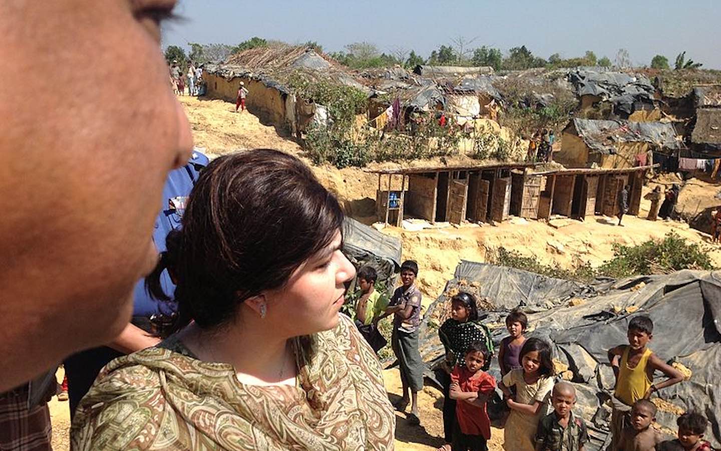 A refugee camp in Bangladesh housing thousands of Rohingyna refugees.