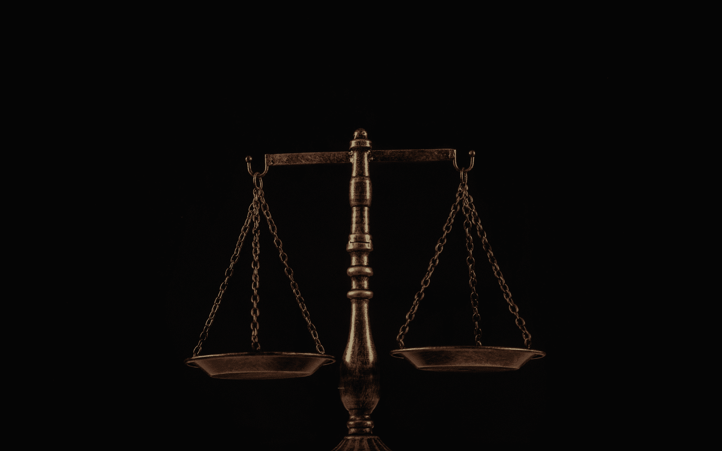 A photo of balanced scales.