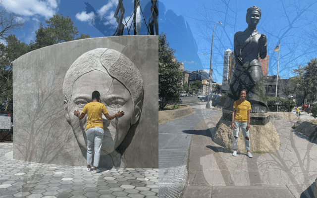 Three statues of Harriet Tubman in Newark
