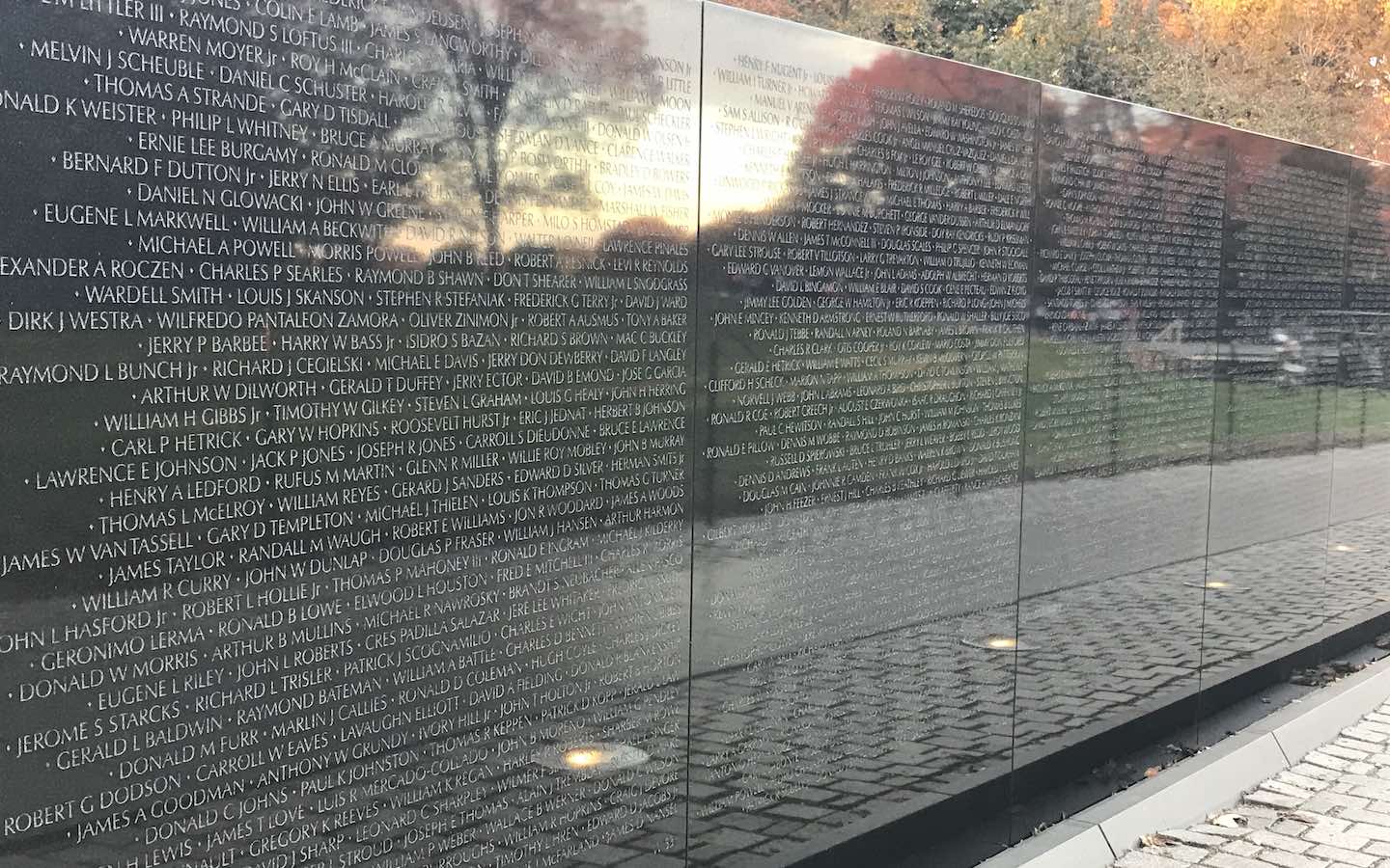 Vietnam Veterans Memorial wall in Washington