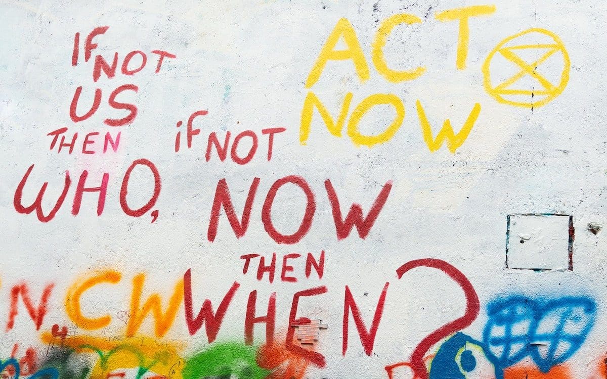 : A wall on which is painted with various colors