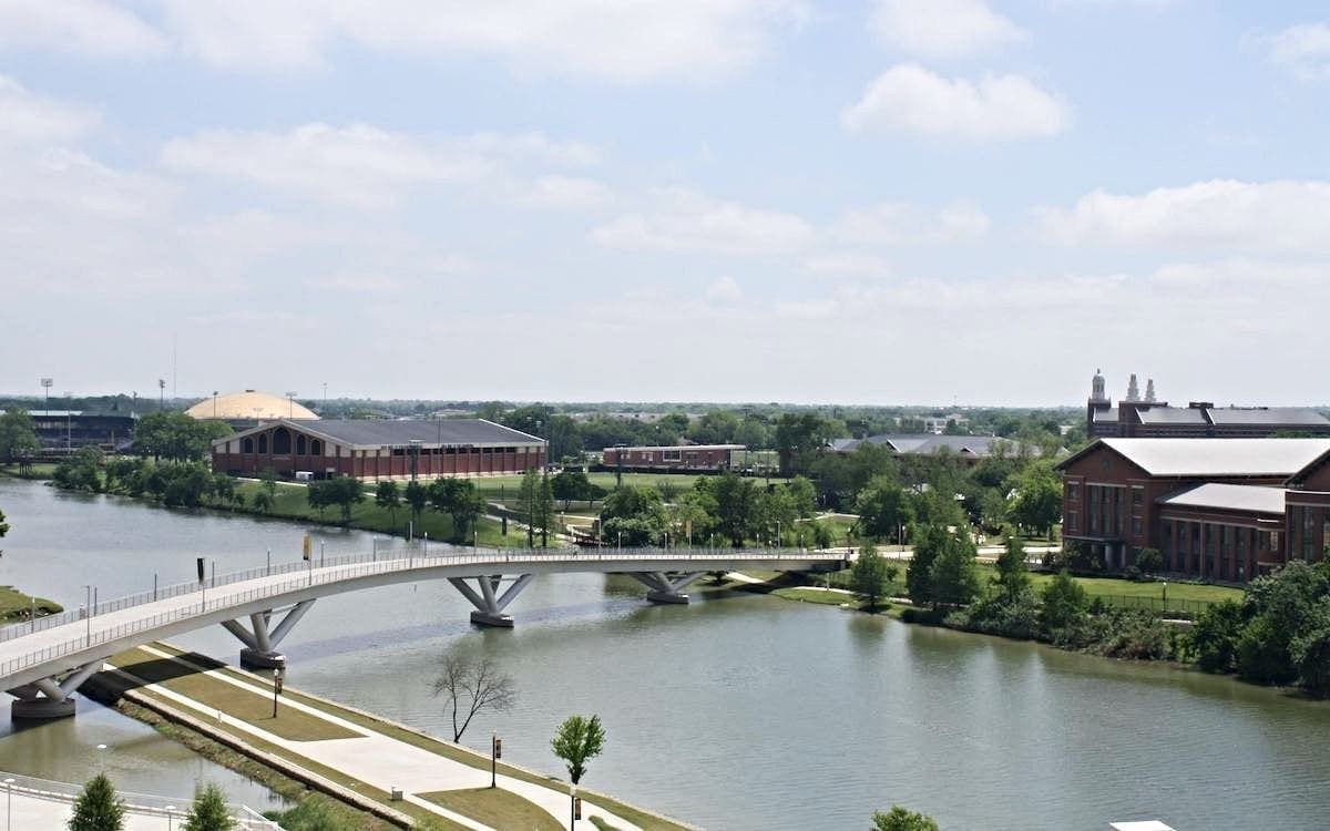 Baylor University as seen from across Brazos River