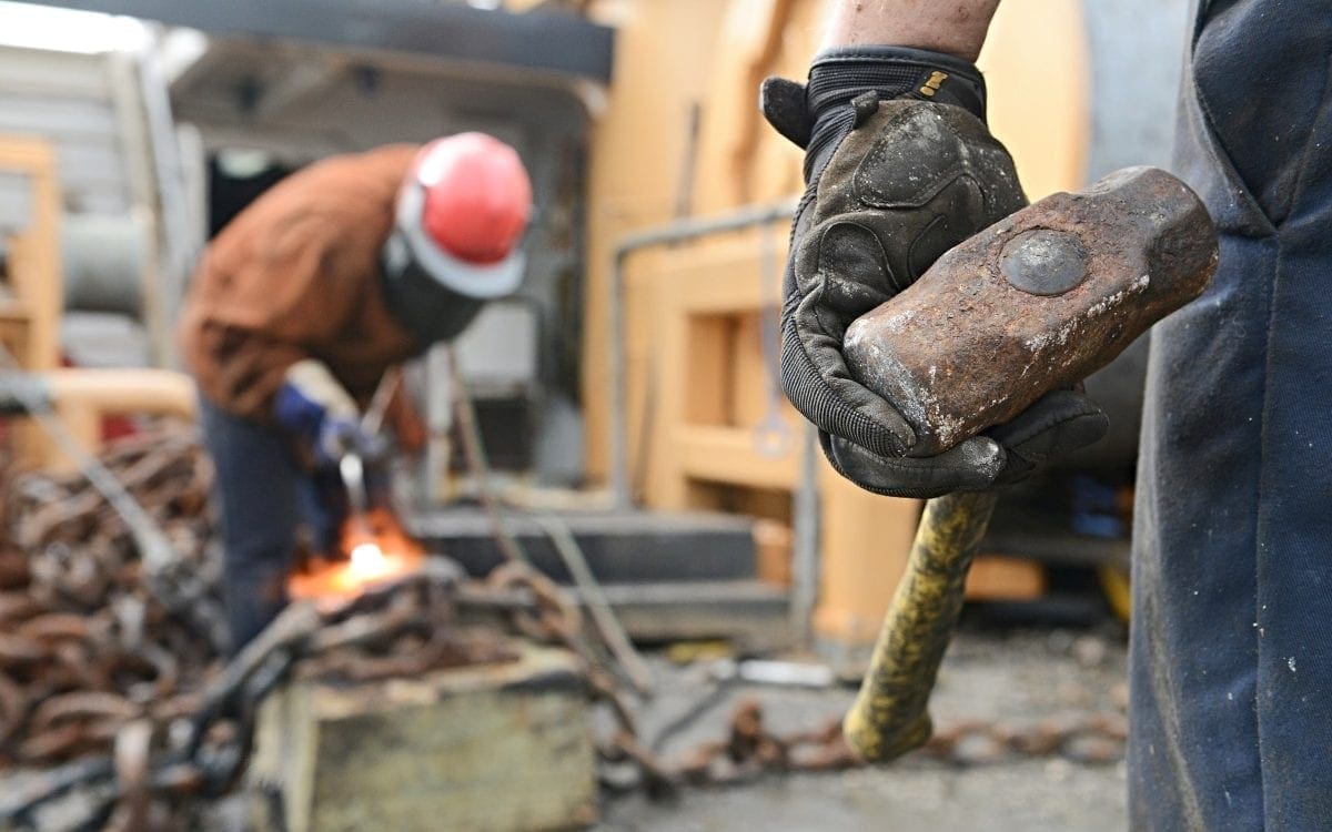 Workers at construction site