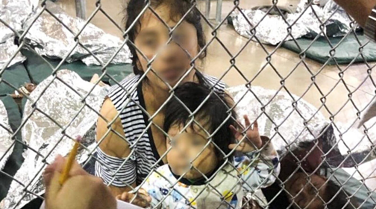Woman and toddler at detention center in Texas