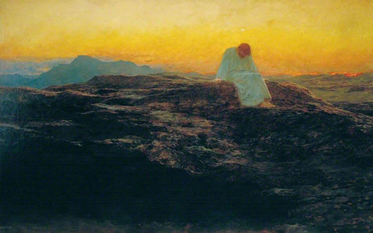 An oil on canvas painting by Briton Rivière titled