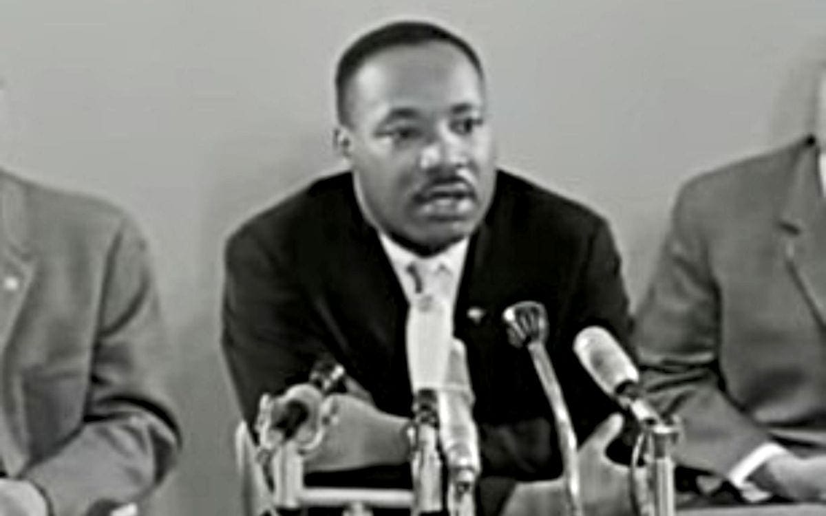 Martin Luther King Jr. at press conference