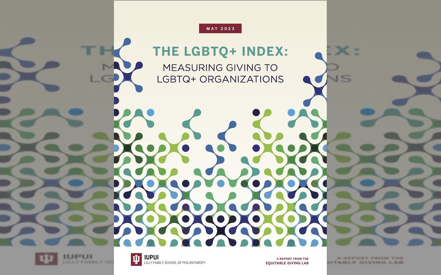 The cover of a report on charitable giving to LGBTQ+ organizations in the U.S.