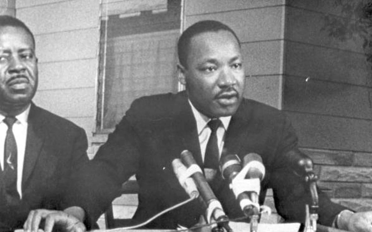 A still photo of Martin Luther King