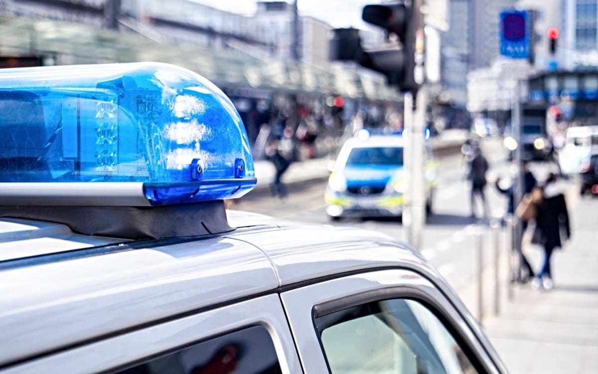 Siren on police car