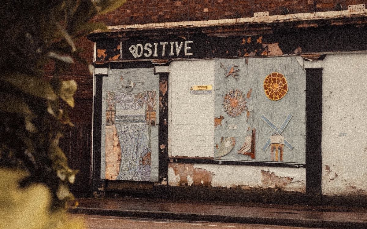 The exterior of an older