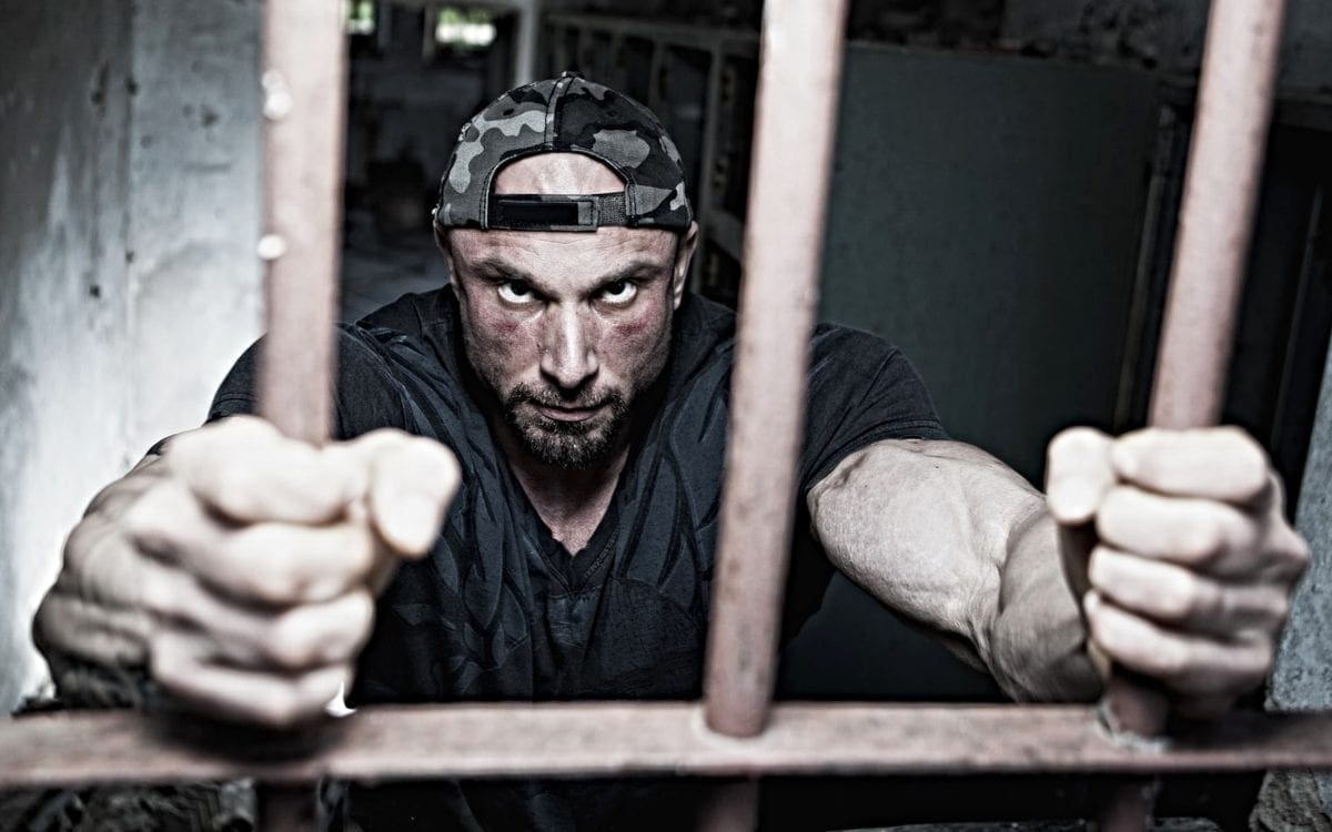 Man behind prison bars