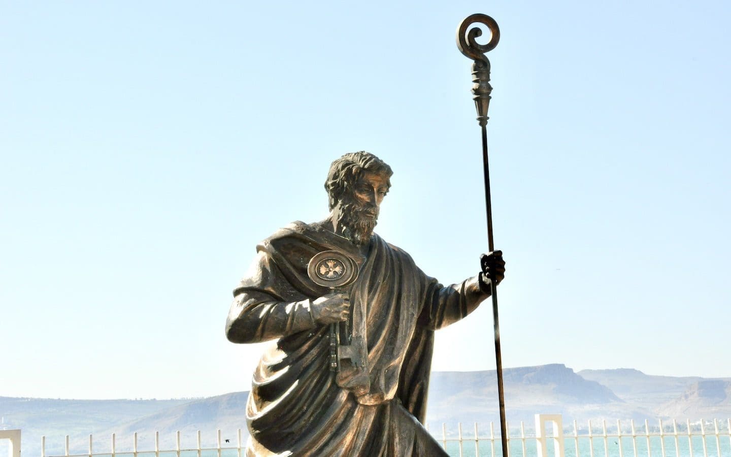 A statue of St. Peter at Capernaum