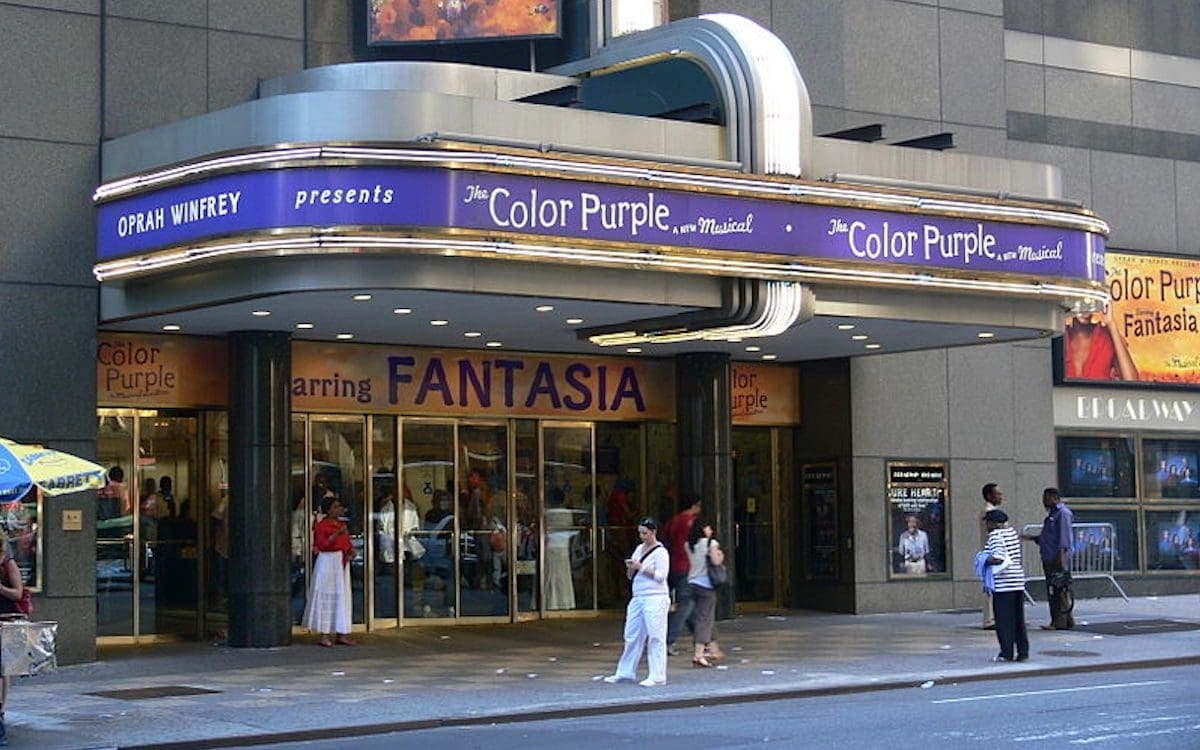 The exterior of The Broadway Theater in Manhattan