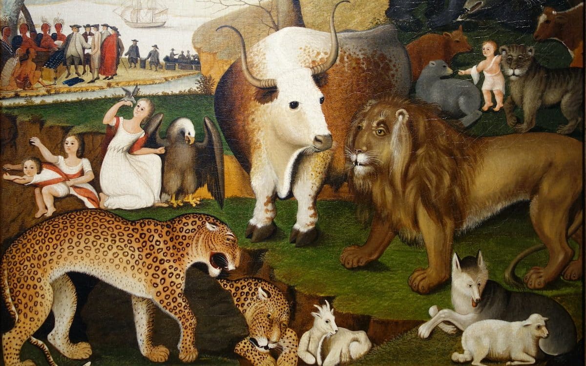 Edward Hicks’ oil on canvas painting titled