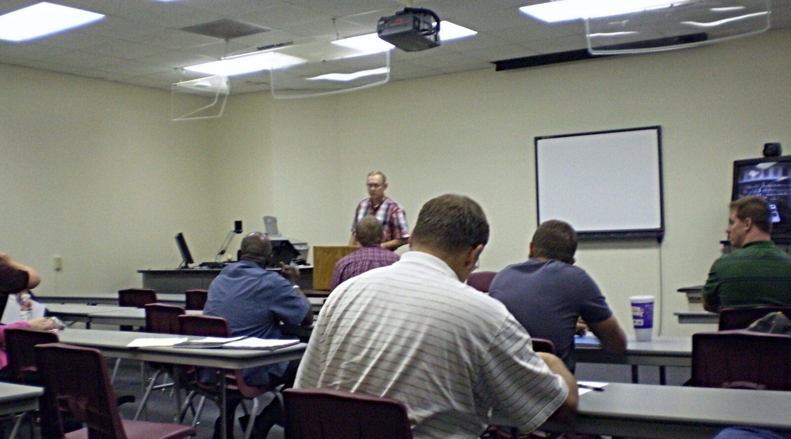 Bill Tillman in classroom