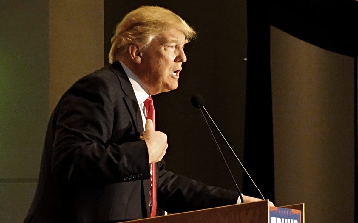 Trump at rally in Iowa|