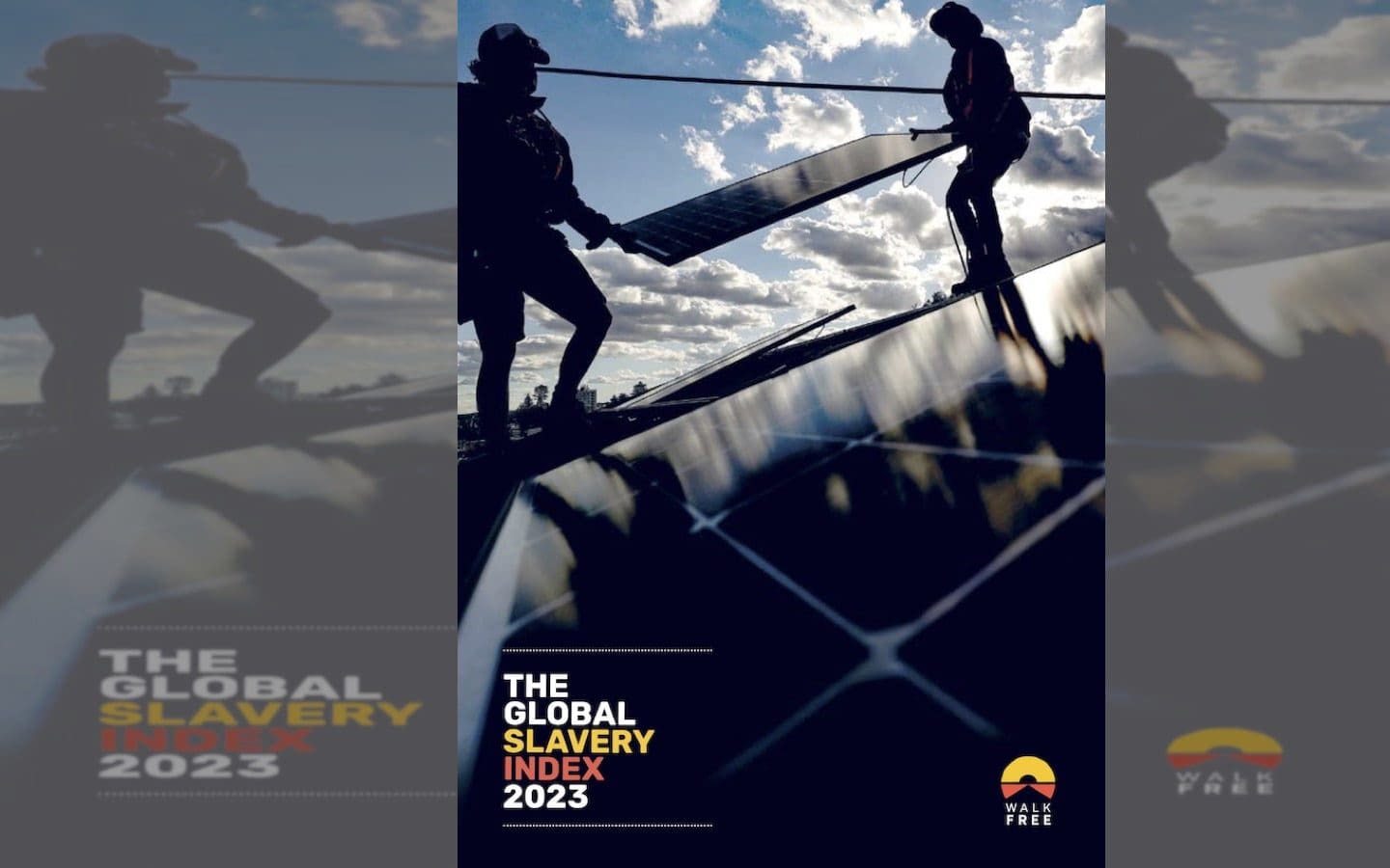 The cover of the 2023 Global Slavery Index published by Walk Free Foundation.