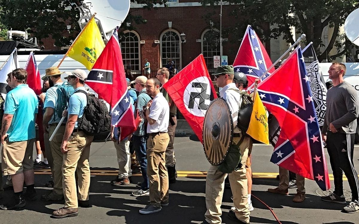 White nationalists in Charlottesville