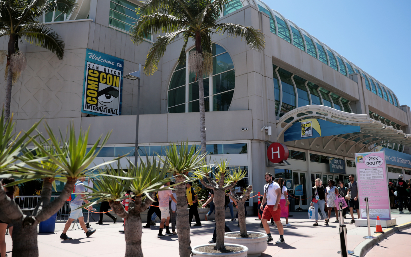 A photo of the building in San Diego that holds the annual Comic-Con.