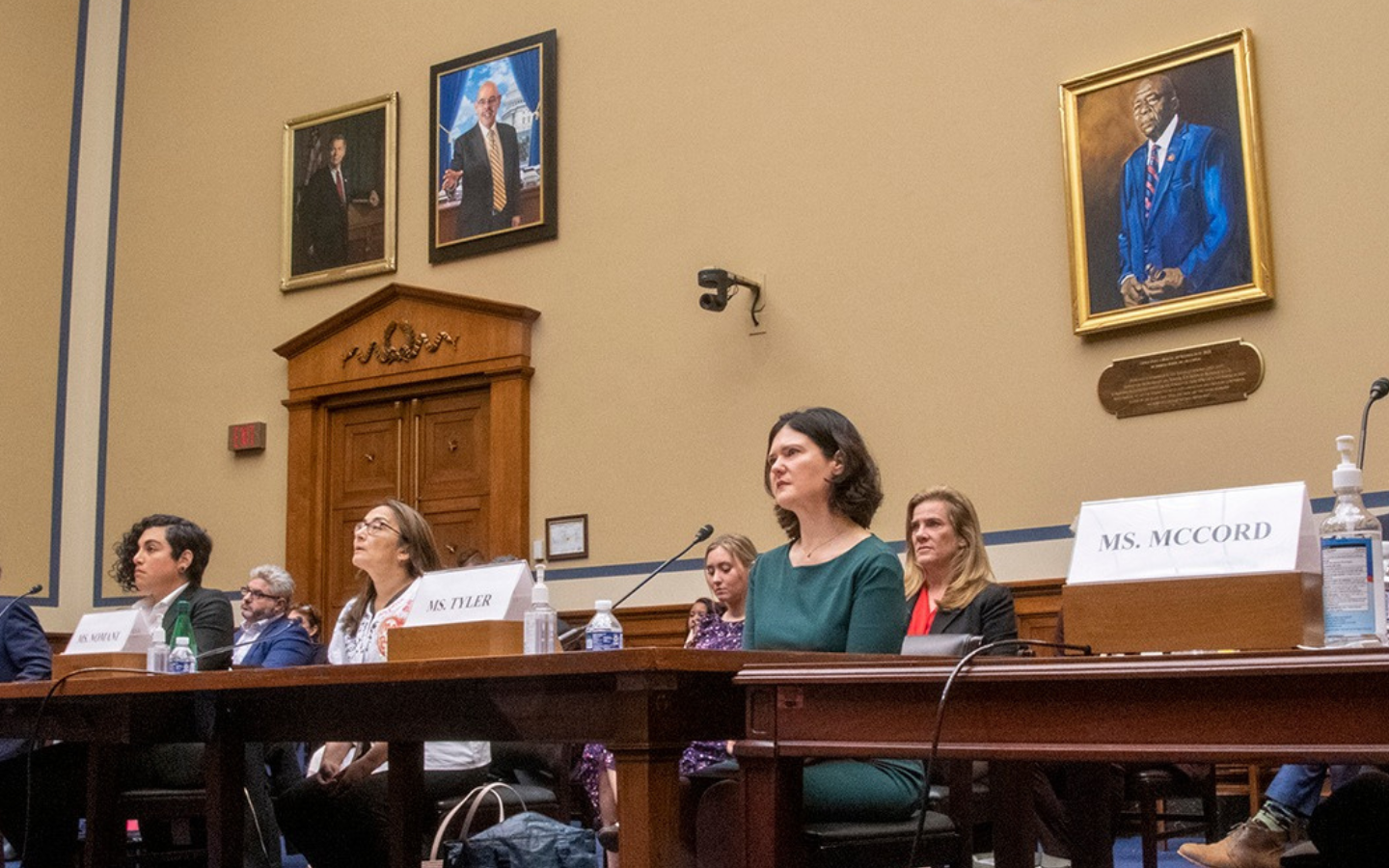 Amanda Tyler gives a presentation to a congressional committee.