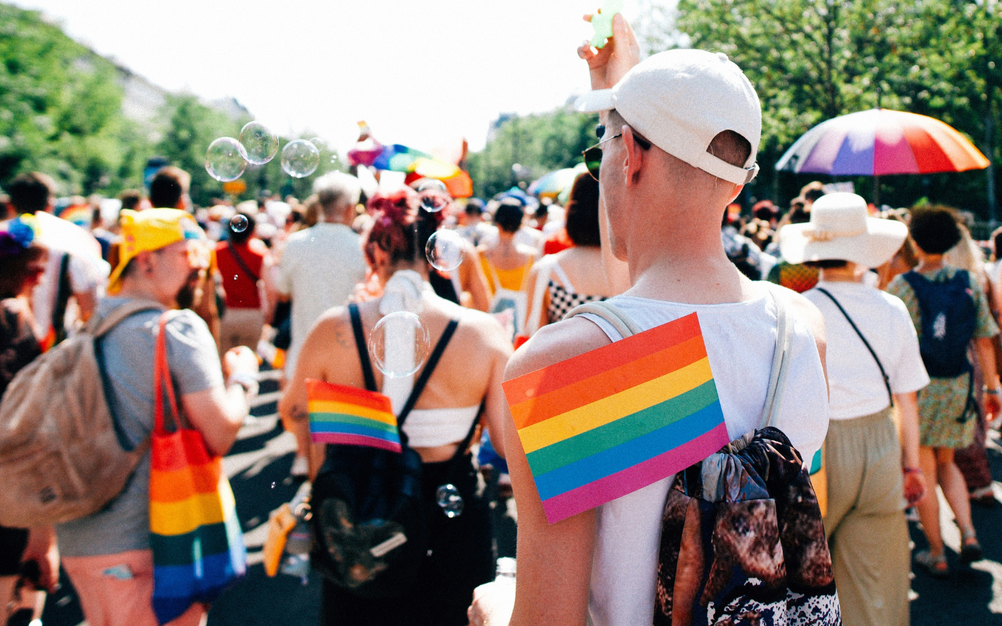 An image of the Budapest Pride parade.