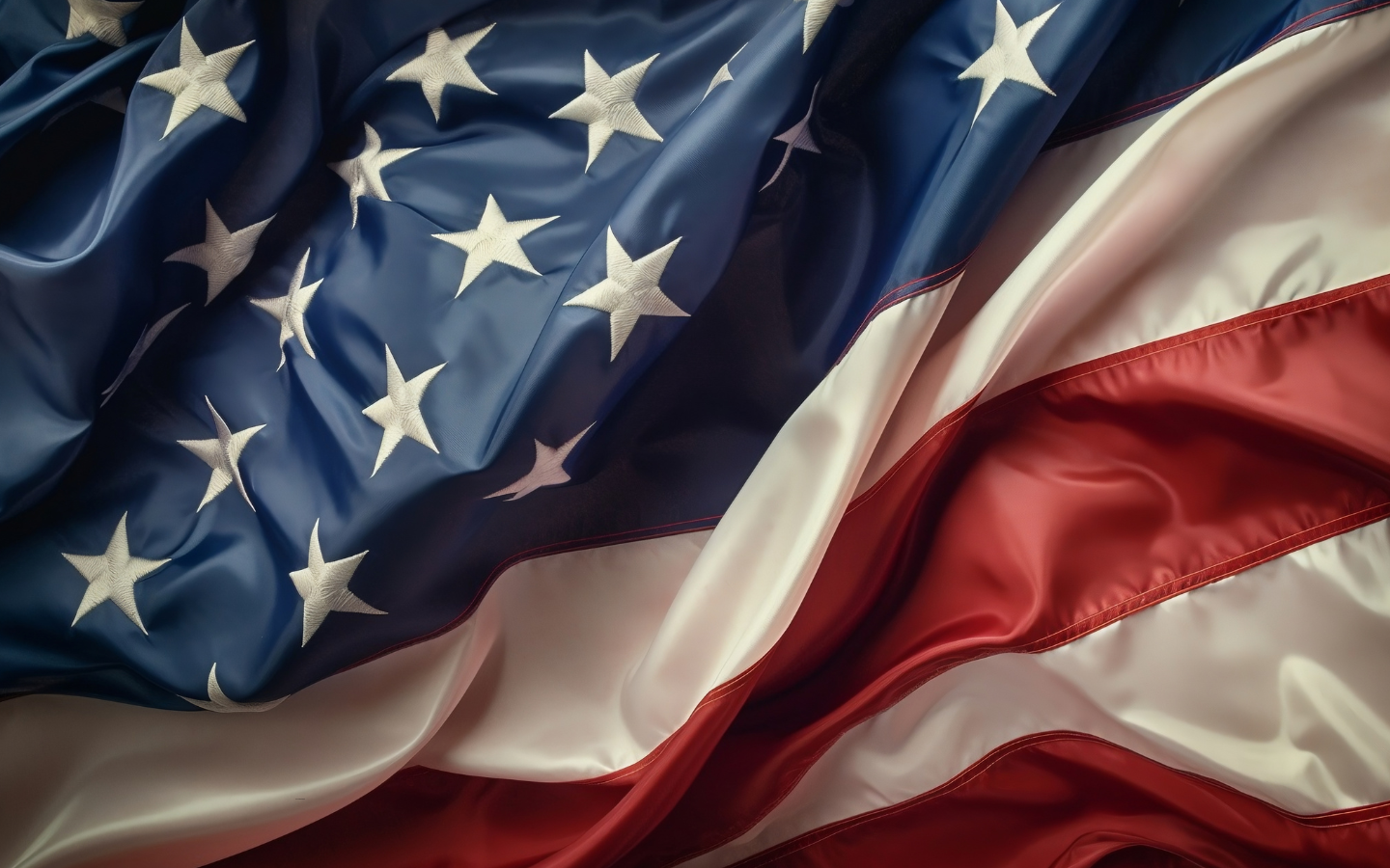 A ruffled U.S. flag.